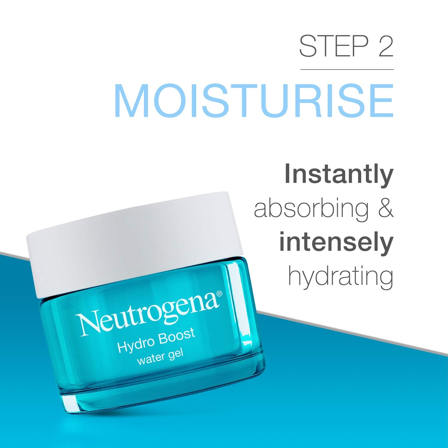 Neutrogena Hydro Boost Water Gel (1x 50ml), Oil-Free Face Cream with Hyaluronic Acid, Amino Acids and Electrolytes, Lightweight Face Care with 72 Hour Hydration, For Acne-Prone and Sensitive Skin
