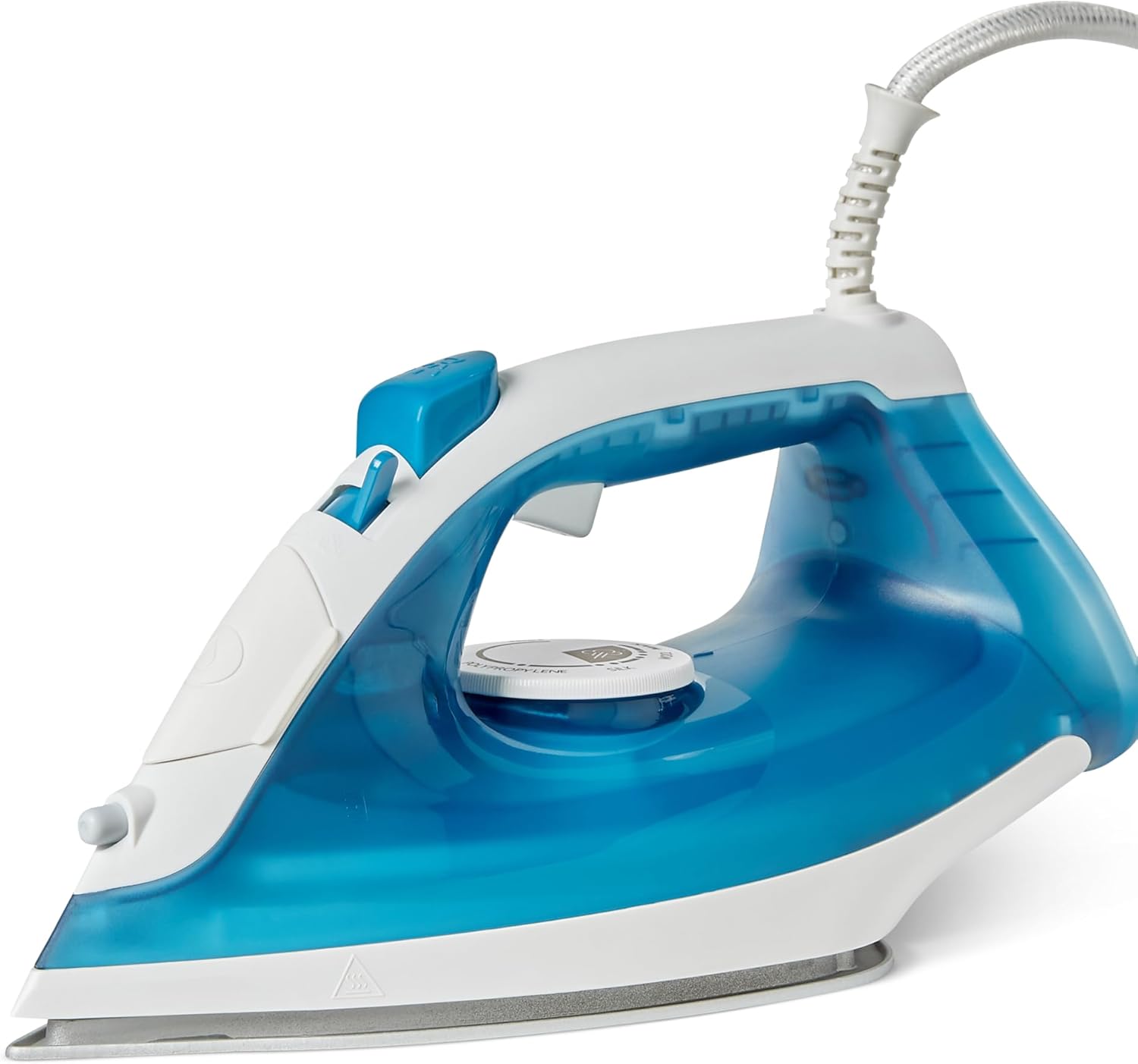 Amazon Basics Steam Iron with Nonstick Soleplate, 1800W, 20g Continuous Steam, 200ml Tank, Blue